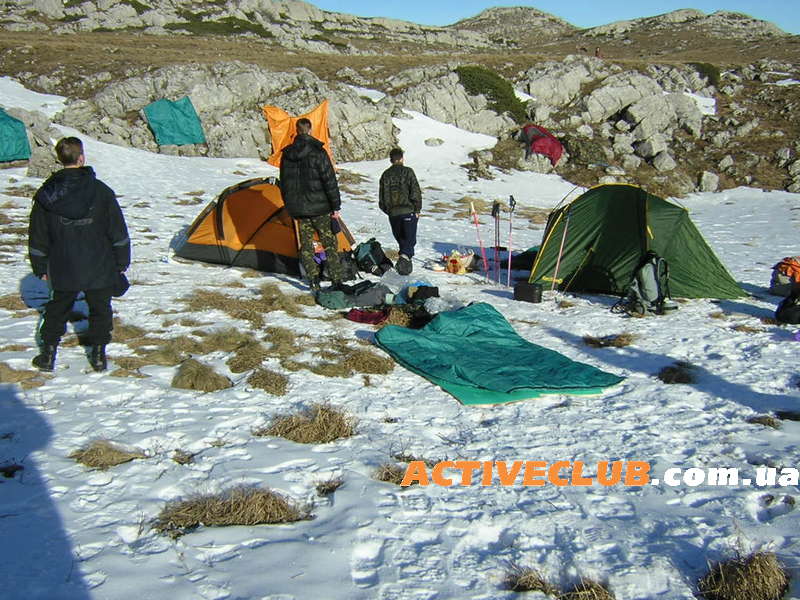 Лагерь утром 1 января