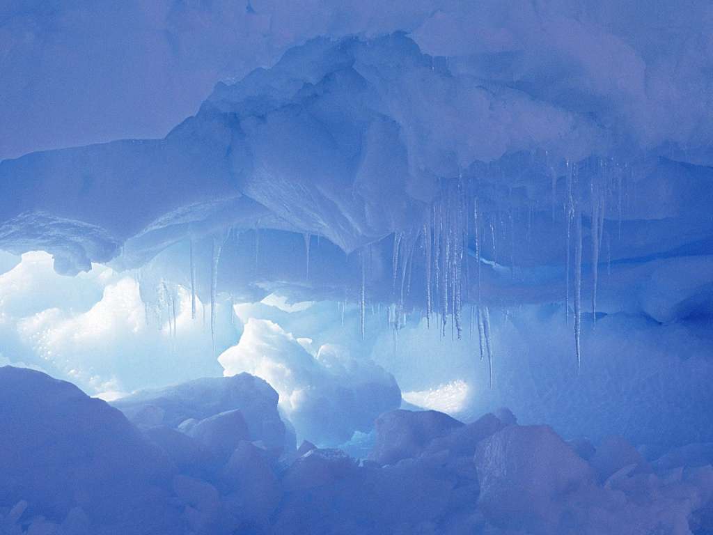 Обои зима, фотография ледника